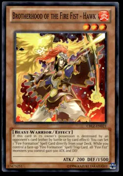 Brotherhood of the Fire Fist - Hawk Cosmo Blazer CBLZ-EN021 MP YuGiOh TCG | Buy - Image 1