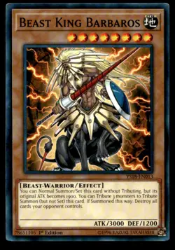 Beast King Barbaros Starter Deck: Codebreaker YS18-EN013 MP YuGiOh TCG | Buy 10 - Image 1