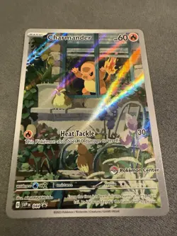 Charmander 044 POKEMON CENTER STAMP PROMO Obsidian Flames HOLO LP Pokemon Card - Image 1