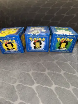 1999 Burger King/Nintendo Pokemon 23K Gold Plated Trading Card Set of 3 NIB - Image 1