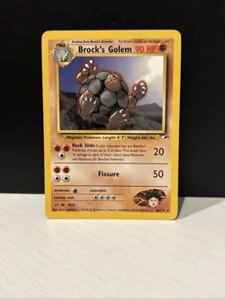 Pokemon TCG Brock's Golem Gym Heroes 20/132 Regular Rare Card - Image 1