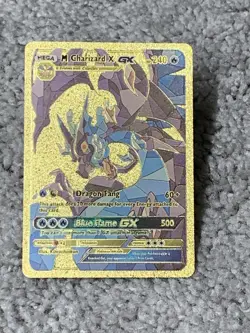 Pokemon Set of 6 MCharizard GX,Blastoise,VMax+++ Rare Gold Accent Fan Art Cards - Image 2