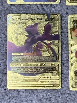 Pokemon Set of 6 MCharizard GX,Blastoise,VMax+++ Rare Gold Accent Fan Art Cards - Image 5
