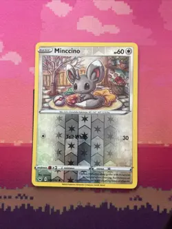 Pokemon Card Minccino Sword & Shield Reverse Holo 146/202 Near Mint - Image 1