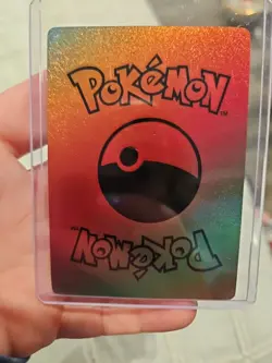 M Charizard EX Rainbow Foil Fan Art Vinyl Collector Card Thunder Punch Pokemon - Image 2