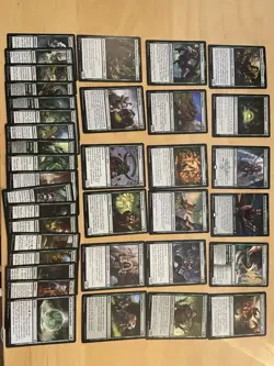 Magic The Gathering Lot Of 36 Battle For Baldur’s Gate GREEN Cards - Image 2