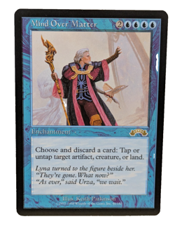 Mind Over Matter Exodus MTG Lightly Played Magic Gathering Trading Card Blue - Image 1