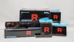 Pokemon Caed Game Team Rocket Playmat Deck shield Deck case Damage case Card box - Image 1