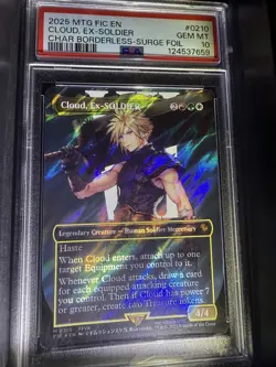 Cloud Ex-SOLDIER (Surge Foil) MTG: Final Fantasy (PSA 10 💎 Mint) - Image 3