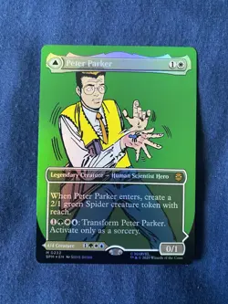 MTG Peter Parker (0232) (Borderless) Marvel's Spider-Man Foil PRIORITY SHIPPING! - Image 1