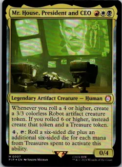 Mr. House, President and CEO M Legendary Artifact Creature - Human foil Universe - Image 1