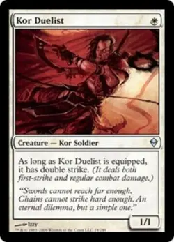 X4 Kor Duelist Zendikar LP/NM MTG Magic DNA GAMES - Image 1