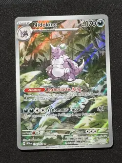 Nidoking 174/165 Pokemon TCG: MEW EN-151 Illustration Rare Holo NM - Image 1