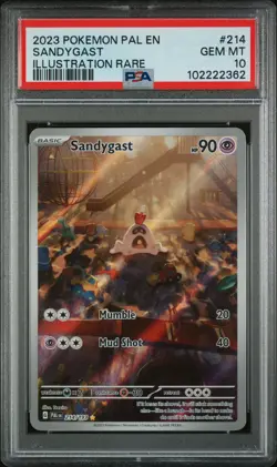 2023 POKEMON PAL EN-PALDEA EVOLVED ILLUSTRATION RARE #214 SANDYGAST PSA 10 - Image 1