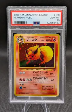 1997 Pokemon Japanese Jungle #136 Flareon Holo PSA 10 - Image 1
