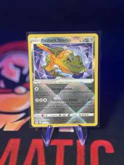 Radiant Steelix Pokemon Holo Radiant Rare SWSH11: Lost Origin 124/196 - Image 1