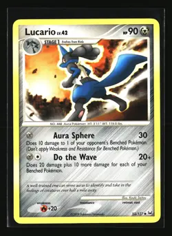 Pokemon LUCARIO 53/127 Uncommon (2009 Platinum) NM/Near Mint - Image 1