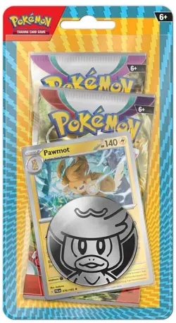 Pokemon TCG Blister 2-Pack Pawmot With Coin New Benefits Charity - Image 1