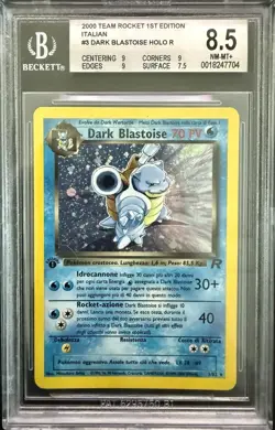 Pokemon Dark Blastoise Holo BGS 8.5 Prima Edizione 3/82 Team Rocket Italiano - Image 2