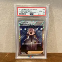 2023 Pokemon Swsh Black Star Promo Fa Boss's Orders #251 PSA 10 - Image 1
