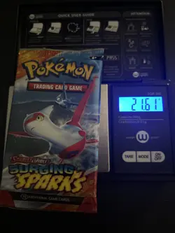 HEAVY! Lot Of 4 Surging Sparks Pokemon TCG Booster Pack 21.60g+ - Image 3