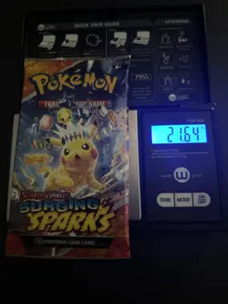 HEAVY! Lot Of 4 Surging Sparks Pokemon TCG Booster Pack 21.60g+ - Image 4