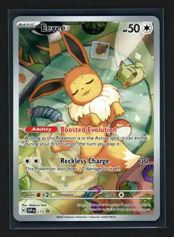 Eevee SVP EN 173 Pokemon Scarlet & Violet Prismatic Evolutions ETB Promo NM - Image 1