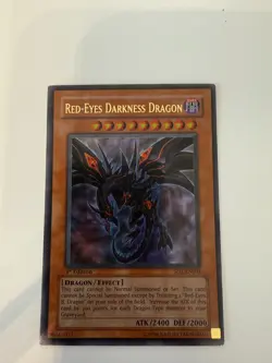 Yugioh Red-Eyes Darkness Dragon SD1-EN001 Ultra Rare 1st Ed Near mint - Image 1