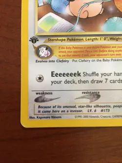 NM (1st edition) Pokemon CLEFFA Card NEO GENESIS Set 20/111 Non-Holo Rare WOTC - Image 4