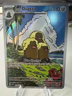 Pokemon Card Alolan Dugtrio 208/191 Illustration Rare Surging Sparks Near Mint - Image 1