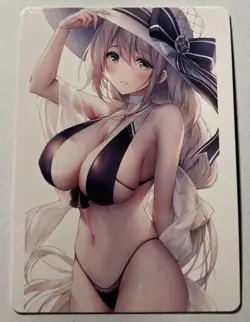 SEXY HEROINE WAIFU Aquila AZUR LANE ACG PREMIUM TRIM HOLOFOIL CARD NM - Image 2