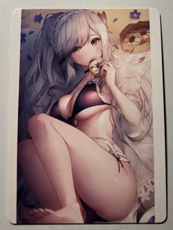SEXY HEROINE WAIFU Dunkerque AZUR LANE ACG PREMIUM TRIM HOLOFOIL CARD NM - Image 2