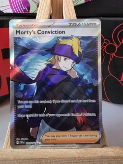 Morty's Conviction Full Art Holo Card 201/162 Temporal Forces - Image 1