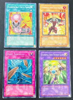 YU GI OH YU-GI-OH! LOT OF 4 1996 YUGIOH CARDS Play Fantasy Gaming - Image 1