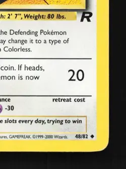 Porygon 48/82 HP Team Rocket English Pokemon Card TCG - Image 3
