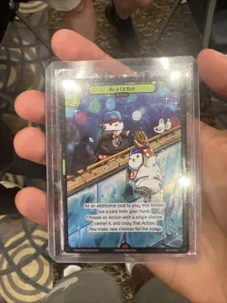 Vibes TCG Be A Lil Evil 2025 National NSCC Promo Pudgy Penguins Mantel Card - Image 1
