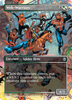Web-Warriors (BORDERLESS) #203 Near Mint SPM Marvel's Spider-Man Magic MTG - Image 1