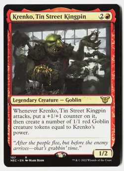 Krenko, Tin Street Kingpin R Commander: Kamigawa: Neon Dynasty 107 NM - Image 1