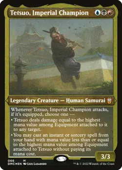 Tetsuo, Imperial Champion Foil Etched - Dominaria United Commander MTG-NM - Image 1