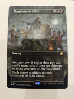 MTG -Blasphemous Edict Borderless Foundations #317 - Image 1