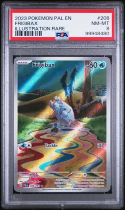 2023 POKEMON PAL EN-PALDEA EVOLVED ILLUSTRATION RARE #208 FRIGIBAX PSA 8 - Image 1
