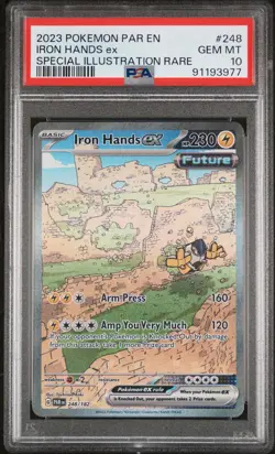 PSA 10 Iron Hands Ex #248 Pokemon Paradox Rift English 2023 - Image 1