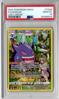 Pokemon PSA 10 Gengar TG06/TG30 Trainer Gallery Full Art Lost Origin Card - Image 1