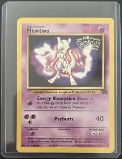 1999 Mewtwo 3 WB Presents Pokemon The First Movie Black Star Promos WoTC - Image 1