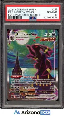 Pokemon 2021 Umbreon VMAX 215/203 Alt Art Evolving Skies GEM MINT PSA 10 - Image 1