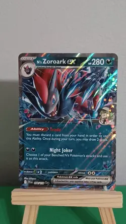 2025 Pokemon TCG N's Zoroark Ex JTG EN 098/159 Journey Together Double Rare - Image 1