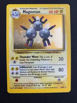 Pokemon TCG Magneton Base Set 9/102 Holo 1999-2000 Wizards Base Set - Image 1