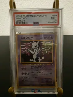 PSA 9 Pokemon Mewtwo Vending Series 3 Japanese #150 1998 - Image 1