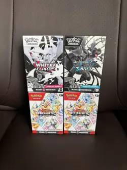 Sealed Pokemon Prismatic Evolutions + Black Bolt White Flare Booster Bundles - Image 1