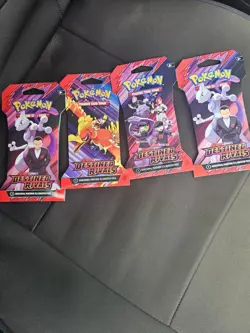 Pokemon Destined Rivals Sleeved Booster 4 Pack lot Sealed - Image 1
